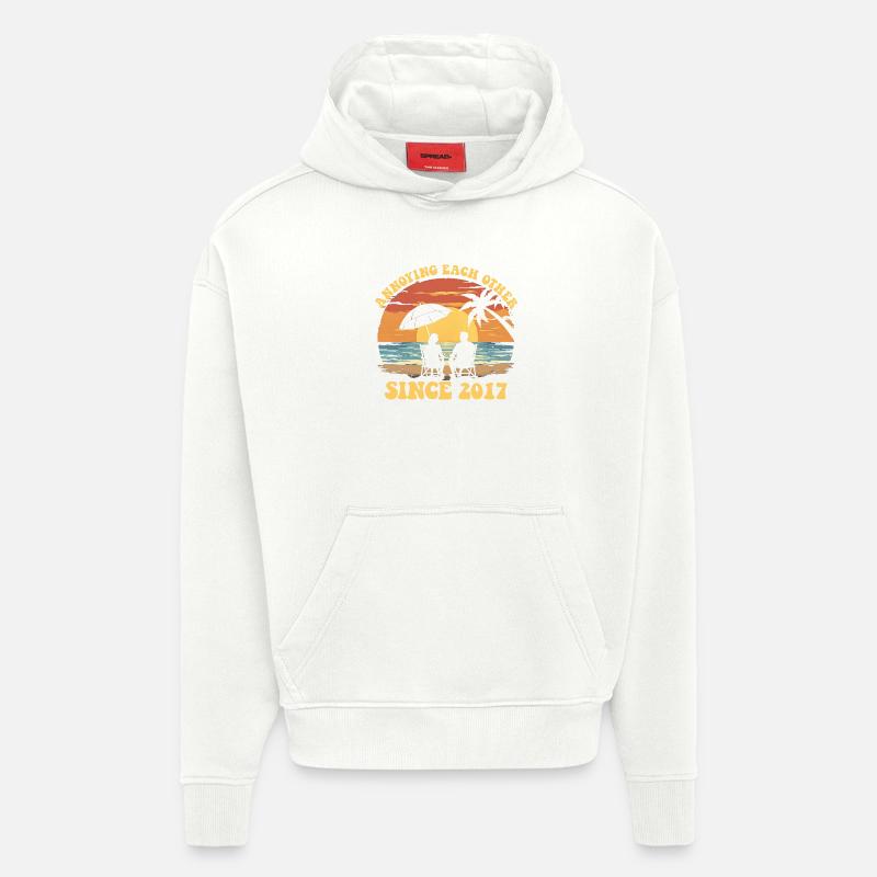 Gegenseitiges Ärgern seit 2017 Jubiläum - Hoodie- made by SPREAD  - OFF WHITE