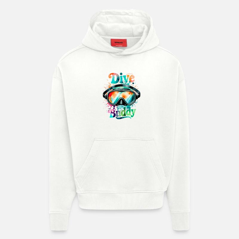 Dive Buddy Taucherbrille - Hoodie- made by SPREAD  - OFF WHITE