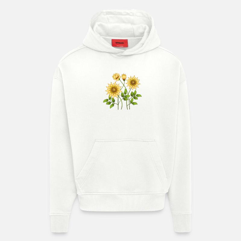 Fleur - Sweat à capuche bio épais oversize fabriqué en UE - OFF WHITE