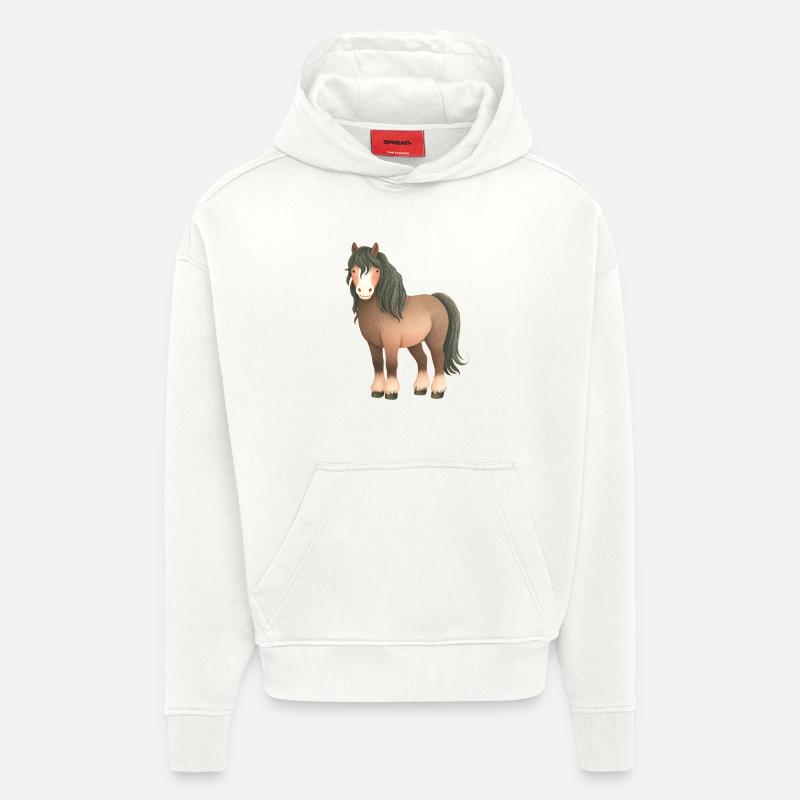 Cheval - Sweat à capuche bio épais oversize fabriqué en UE - OFF WHITE