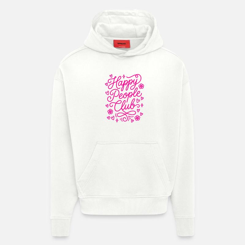 Club des Gens Heureux - Sweat à capuche bio épais oversize fabriqué en UE - OFF WHITE