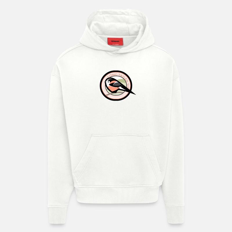 Mésange à longue queue - Sweat à capuche bio épais oversize fabriqué en UE - OFF WHITE