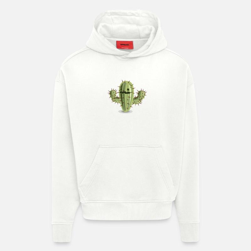 cactus - Sweat à capuche bio épais oversize fabriqué en UE - OFF WHITE