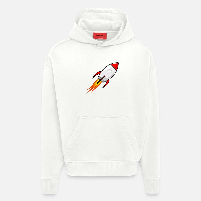fusée - Sweat à capuche bio épais oversize fabriqué en UE - OFF WHITE