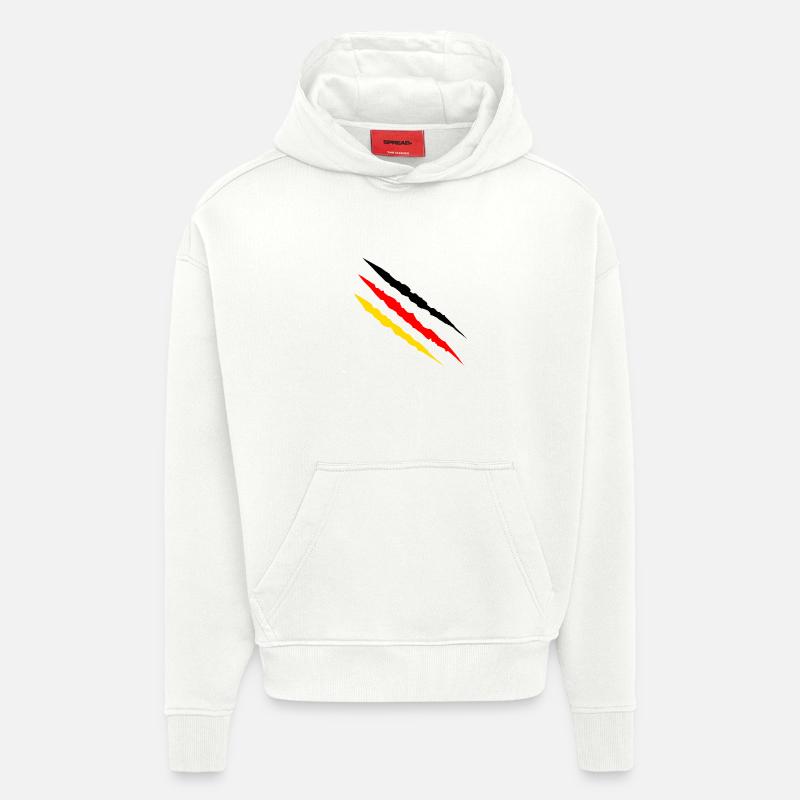 Wm scratch - Sweat à capuche bio épais oversize fabriqué en UE - OFF WHITE