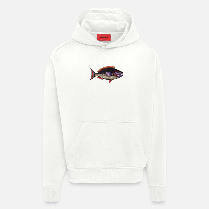 Fisch - Hoodie- made by SPREAD  - OFF WHITE