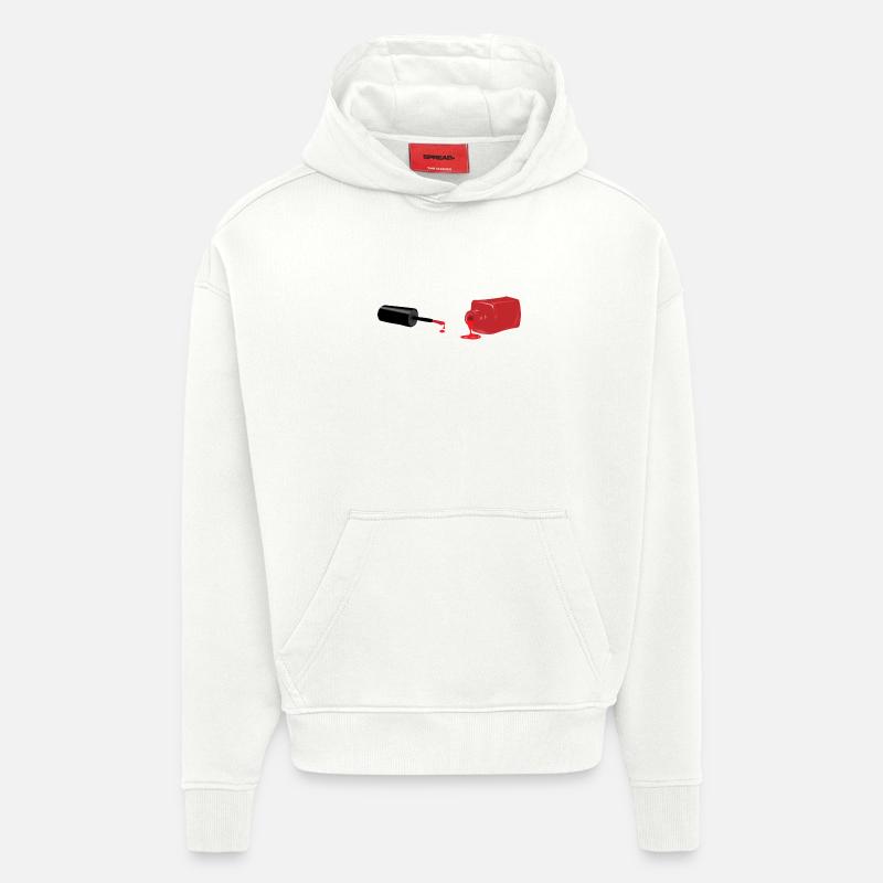 Roter Nagellack/ Nail polish Geschenk/Geschenkidee - Hoodie- made by SPREAD  - OFF WHITE