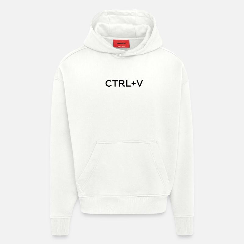 ctrl + v - Sweat à capuche bio épais oversize fabriqué en UE - OFF WHITE