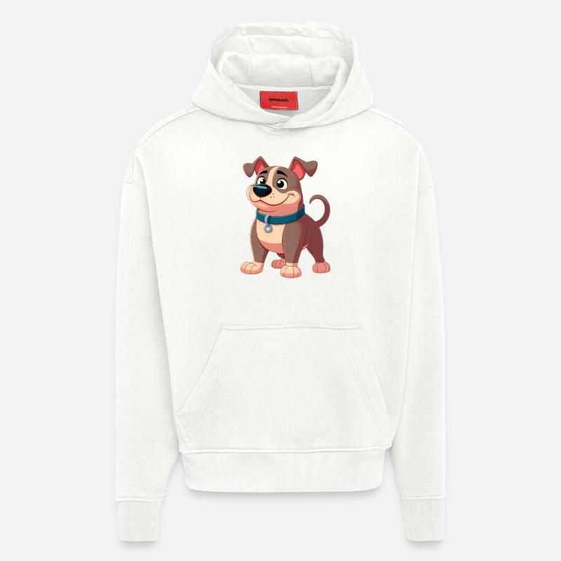 pitbull 4 - Sweat à capuche bio épais oversize fabriqué en UE - OFF WHITE