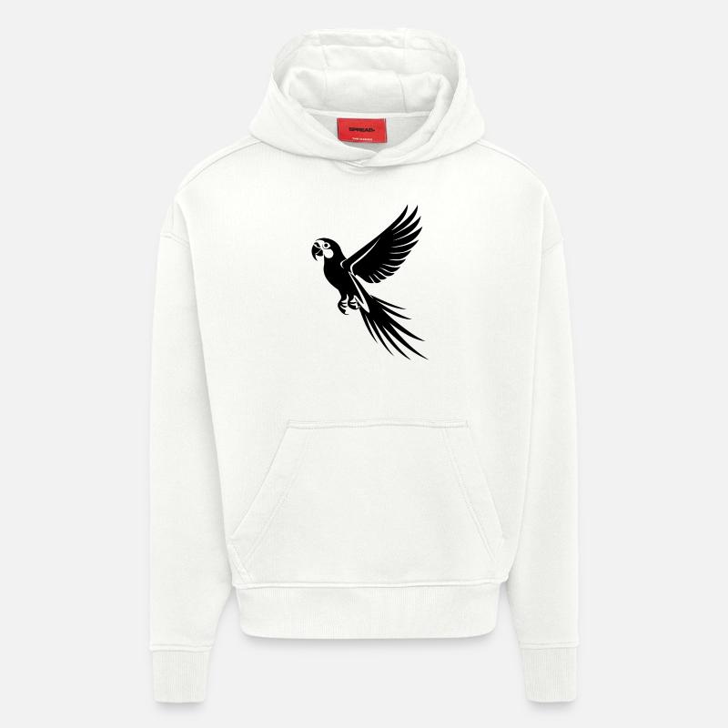 Papagei Vogel - Hoodie- made by SPREAD - OFF WHITE