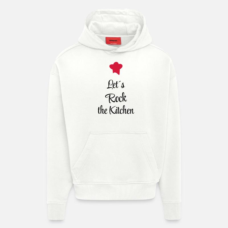 cuisinier - Sweat à capuche bio épais oversize fabriqué en UE - OFF WHITE