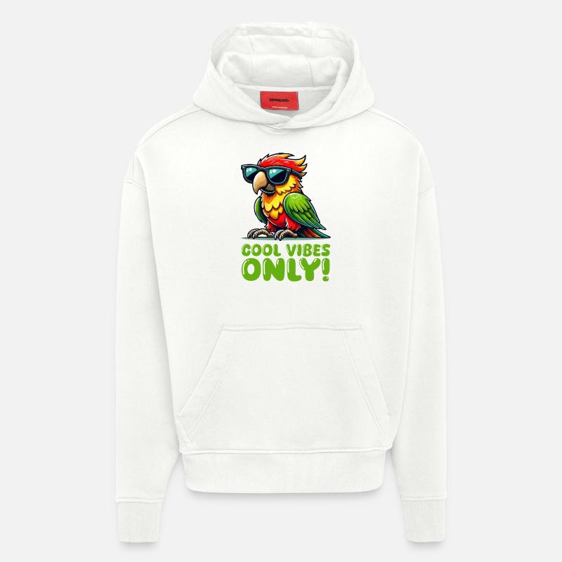 papagei sonnenbrille comic - Hoodie- made by SPREAD  - OFF WHITE