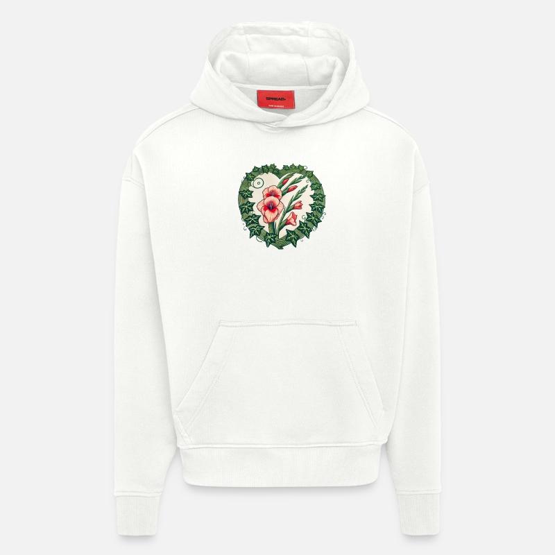 Gladiole - Hoodie- made by SPREAD - OFF WHITE