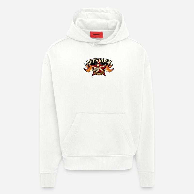 Let's Rock - Hoodie- made by SPREAD - OFF WHITE