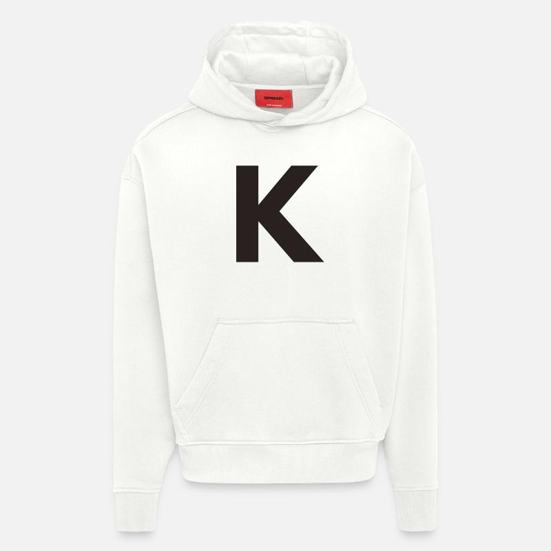 K - Sweat à capuche bio épais oversize fabriqué en UE - OFF WHITE