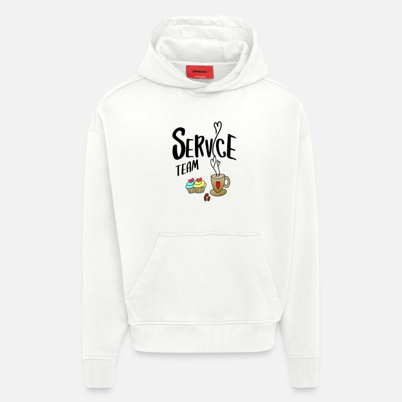 Service Team - Hoodie- made by SPREAD  - OFF WHITE