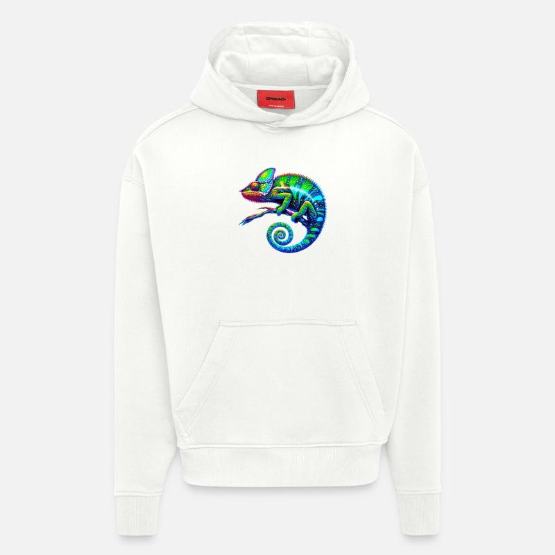 Caméléon - Sweat à capuche bio épais oversize fabriqué en UE - OFF WHITE