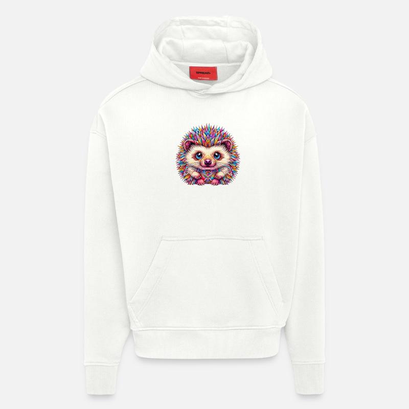 Hérisson - Sweat à capuche bio épais oversize fabriqué en UE - OFF WHITE