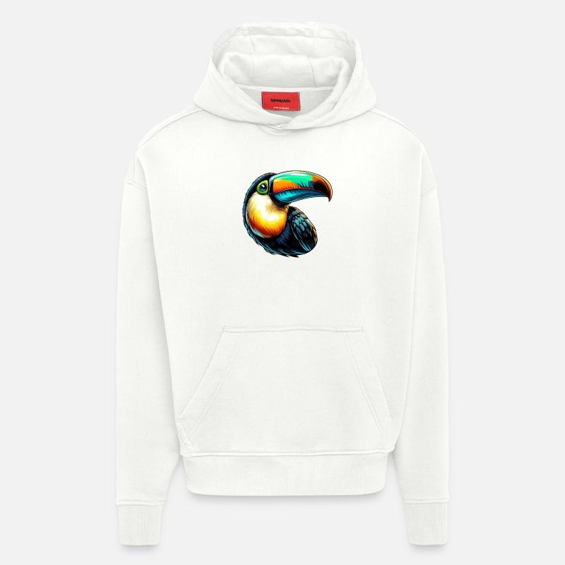 Toucan - Sweat à capuche bio épais oversize fabriqué en UE - OFF WHITE