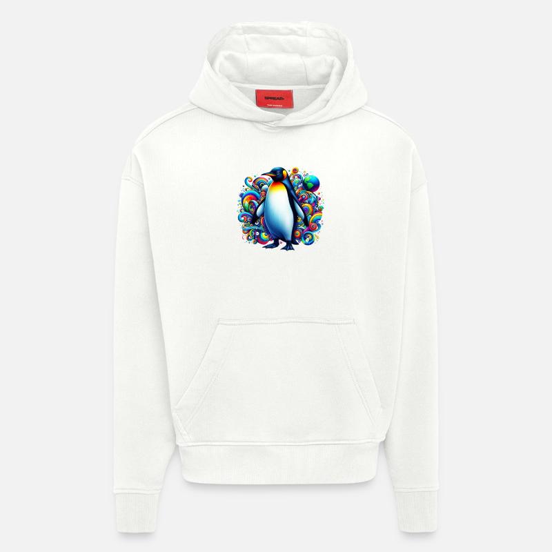 Pinguin - Hoodie- made by SPREAD  - OFF WHITE