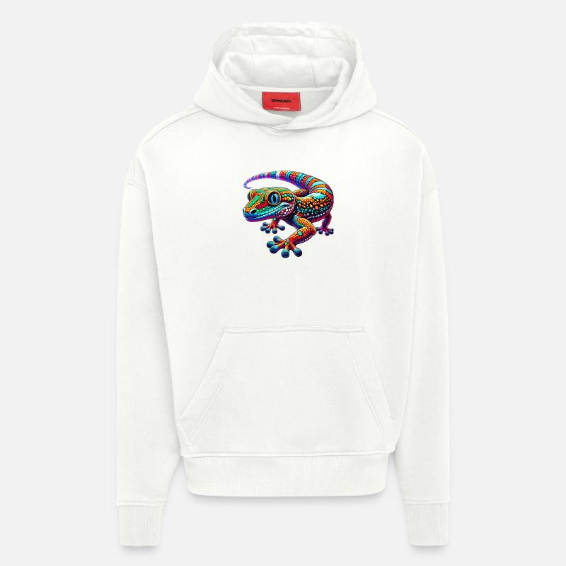 Gecko - Sweat à capuche bio épais oversize fabriqué en UE - OFF WHITE