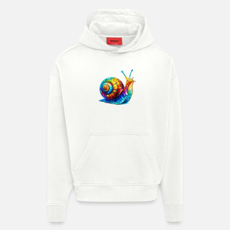 Escargot - Sweat à capuche bio épais oversize fabriqué en UE - OFF WHITE