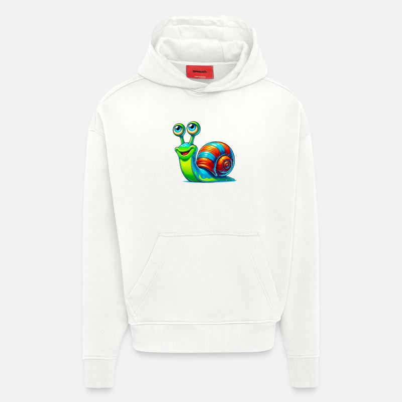Escargot - Sweat à capuche bio épais oversize fabriqué en UE - OFF WHITE