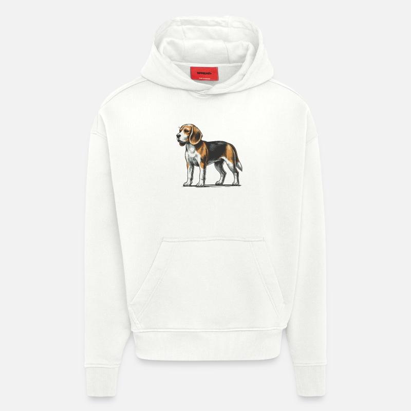 Beagle - Hoodie- made by SPREAD - OFF WHITE