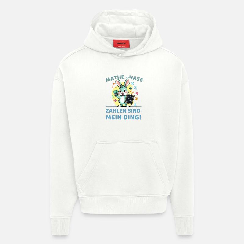 Math bunny with calculation task - Hoodie- made by SPREAD  - OFF WHITE