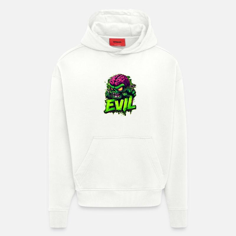 Evil - Hoodie- made by SPREAD  - OFF WHITE
