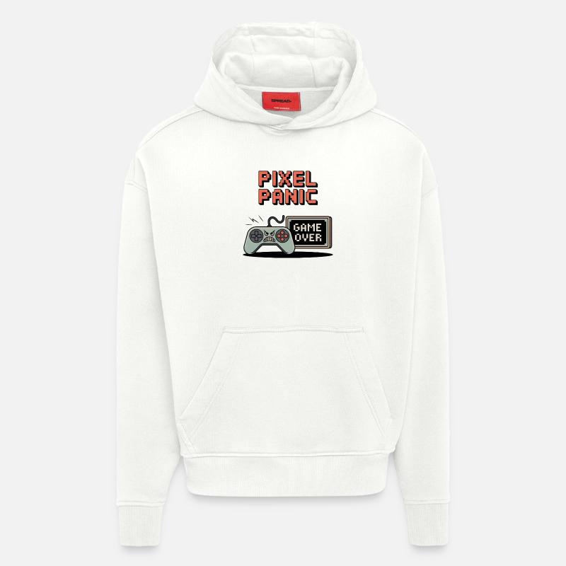 Pixel Panic – Game Over Rage Modus - Hoodie- made by SPREAD  - OFF WHITE