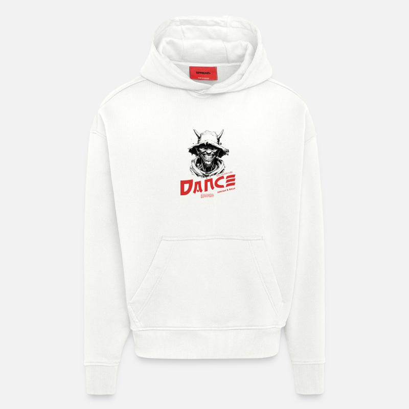 Rotes Dance Logo Energie - Hoodie- made by SPREAD  - OFF WHITE