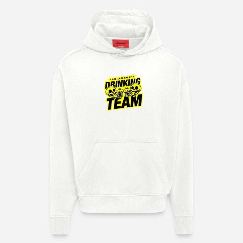 Drinking Team Skelett Bier - Hoodie- made by SPREAD  - OFF WHITE
