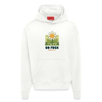 Freche Blume - Hoodie- made by SPREAD  - OFF WHITE - Vorne
