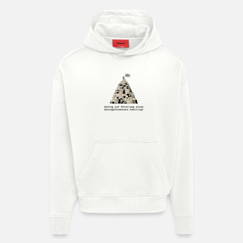 Demande de formulaire de demande - Sweat à capuche bio épais oversize fabriqué en UE - OFF WHITE