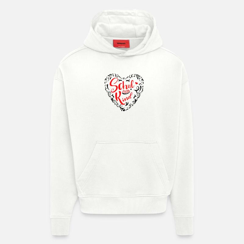 Écolier 2026 - Sweat à capuche bio épais oversize fabriqué en UE - OFF WHITE
