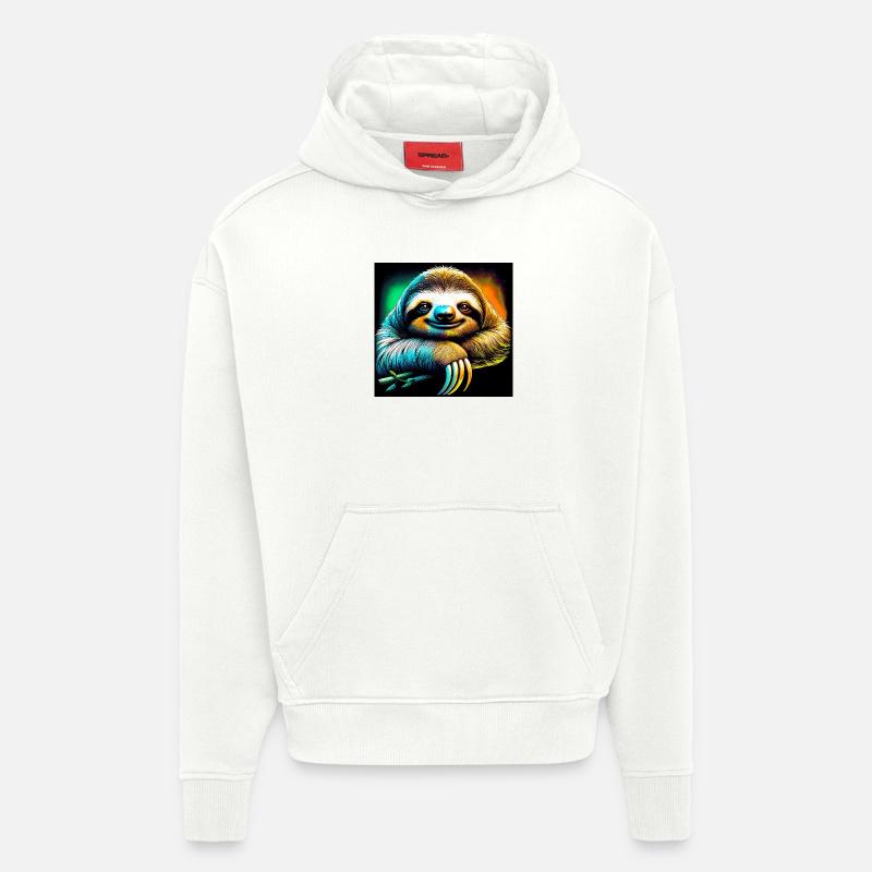 paresse - Sweat à capuche bio épais oversize fabriqué en UE - OFF WHITE
