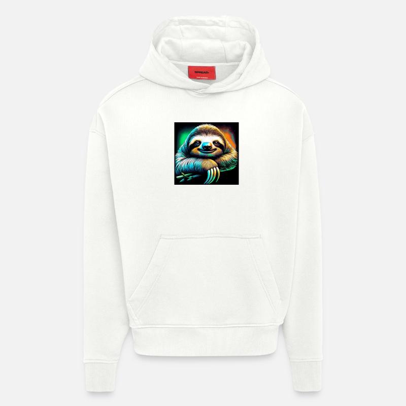 Faultier - Hoodie- made by SPREAD  - OFF WHITE