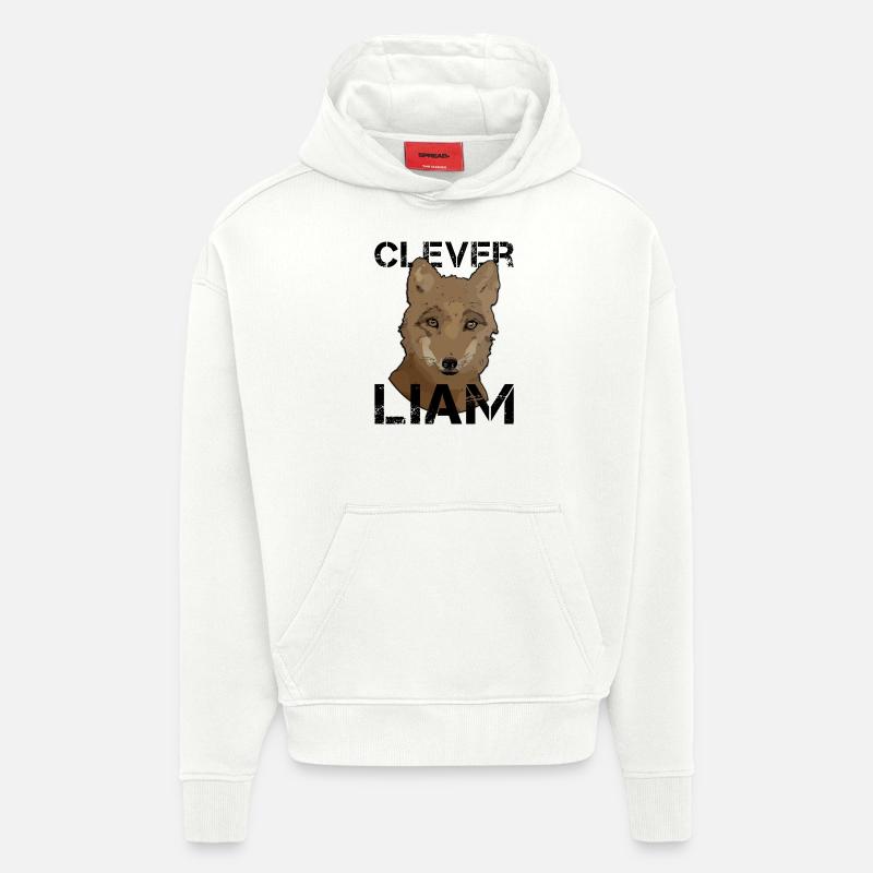 L’anniversaire de Liam Liam - Sweat à capuche bio épais oversize fabriqué en UE - OFF WHITE