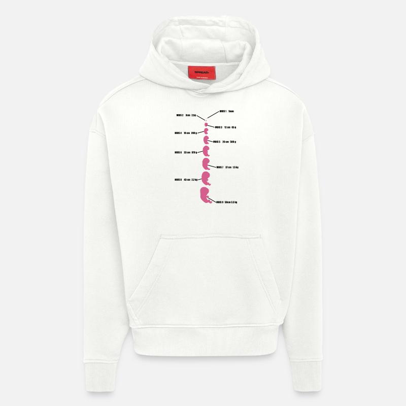 bébé evolution - Sweat à capuche bio épais oversize fabriqué en UE - OFF WHITE