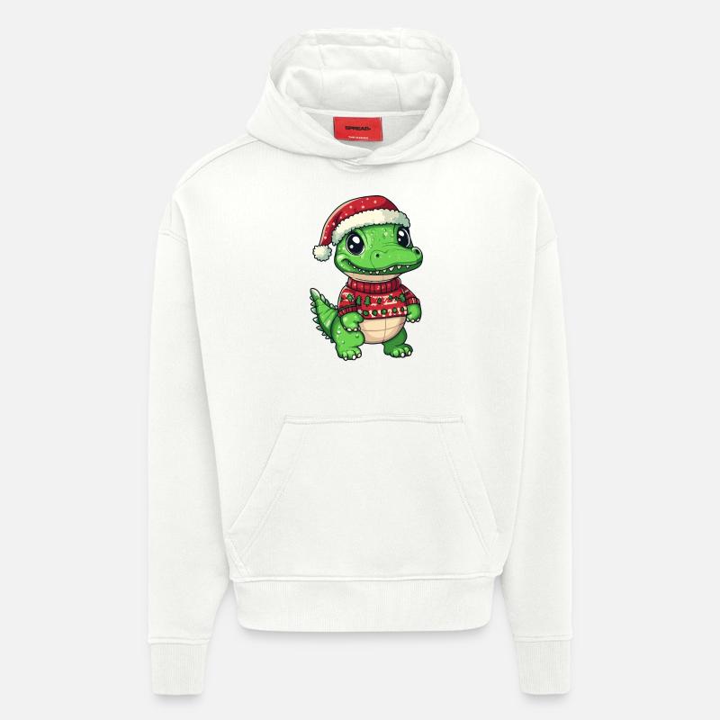 Alligator Christmas Comic - Hoodie- made by SPREAD  - OFF WHITE