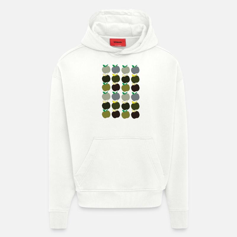 apfelmuster 2 - Hoodie- made by SPREAD  - OFF WHITE