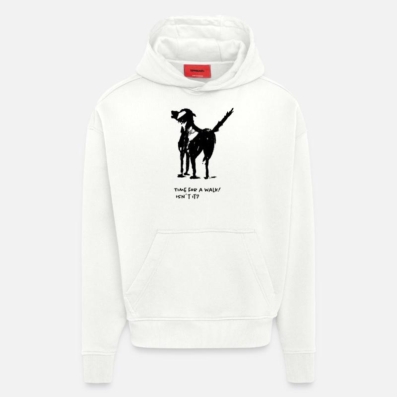 Time for a walk - Hoodie- made by SPREAD - OFF WHITE
