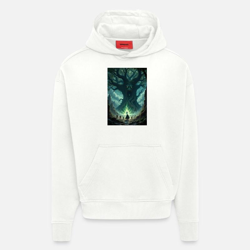 Fantasy tree image. - Hoodie- made by SPREAD  - OFF WHITE