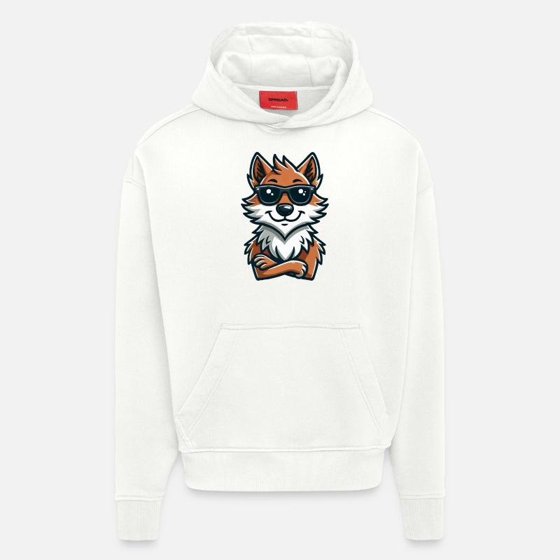 wolf sonnenbrille comic - Hoodie- made by SPREAD  - OFF WHITE
