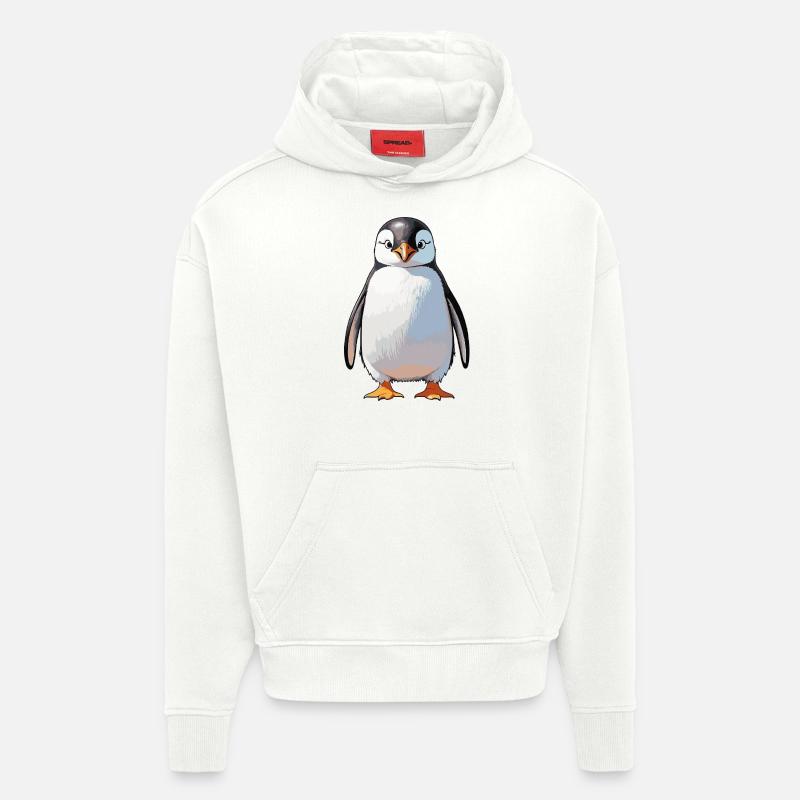 Penguin - Cute Animal Sticker - Hoodie- made by SPREAD  - OFF WHITE