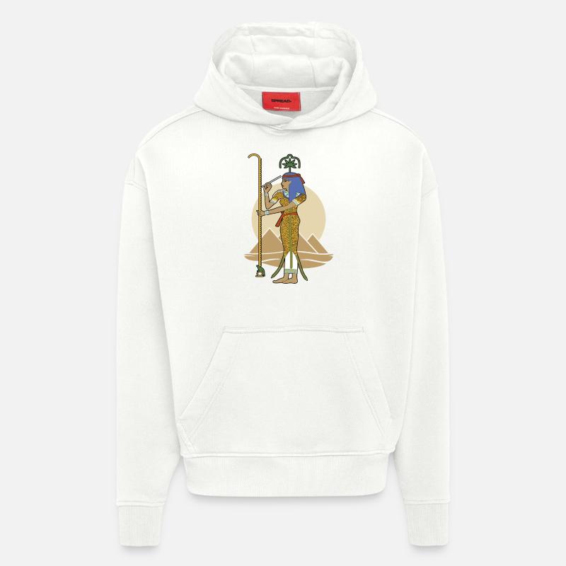 SESHAT Dame der Bücher - Hoodie- made by SPREAD  - OFF WHITE