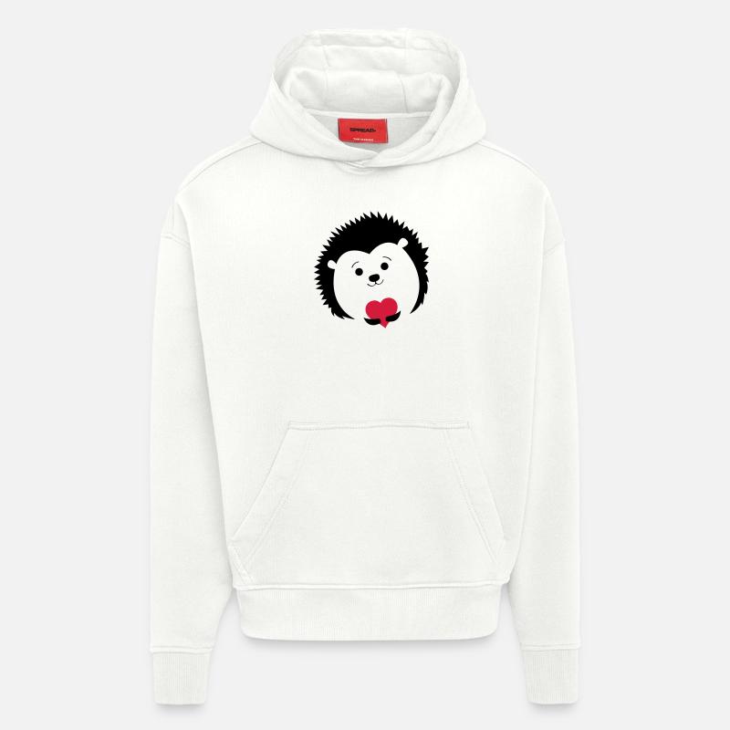 suesser_igel - Sweat à capuche bio épais oversize fabriqué en UE - OFF WHITE