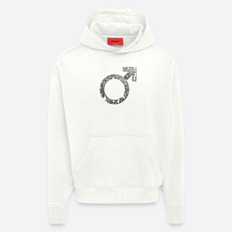 Main-d'œuvre - Sweat à capuche bio épais oversize fabriqué en UE - OFF WHITE