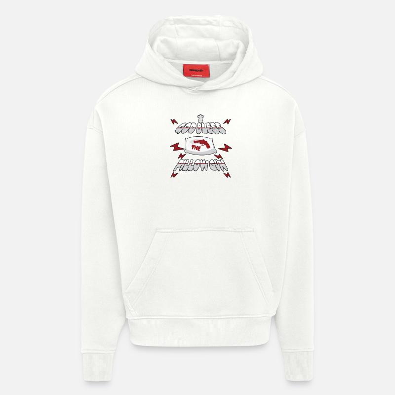 Arme d’oreiller - Sweat à capuche bio épais oversize fabriqué en UE - OFF WHITE